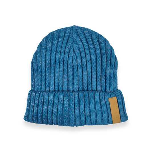 4. Blå navnehue, 4 Edition, strikket med refleks 2-5 år