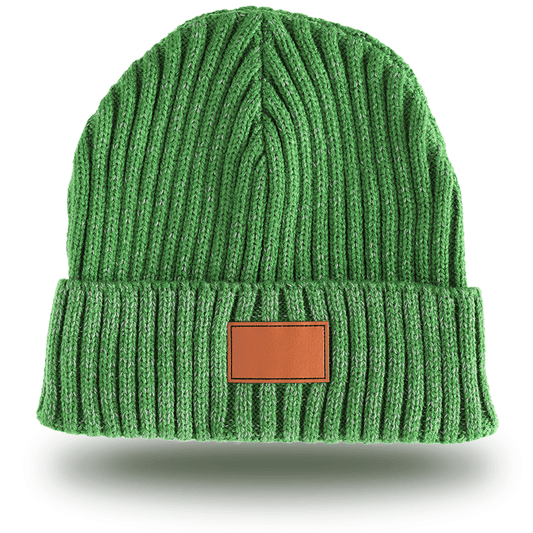 1. Grøn navnehue, First Edition, strikket med refleks